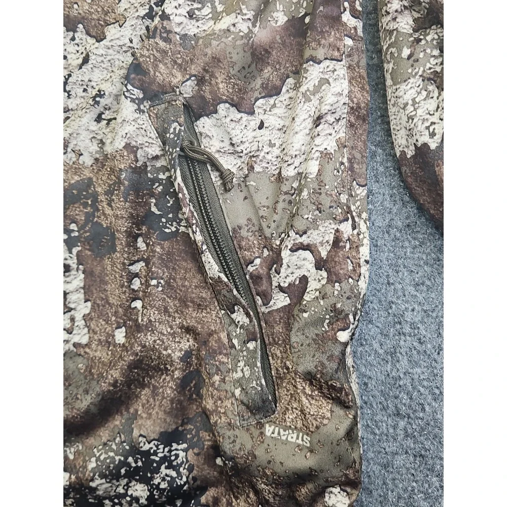 Red Head Bass Pro Mens Medium Bone Dry Strata Camo Hooded Hunting Jacket 1534